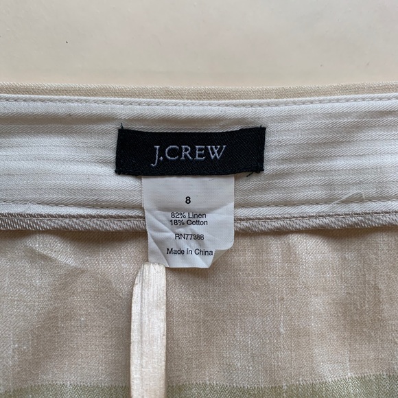 Unworn JCrew striped miniskirt, linen/cotton blend - Picture 4 of 8